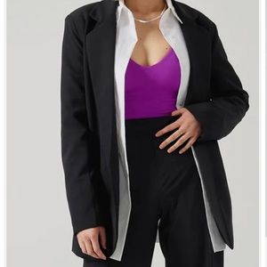 Athleta Primatwill Endless Blazer Black size 8 NWT